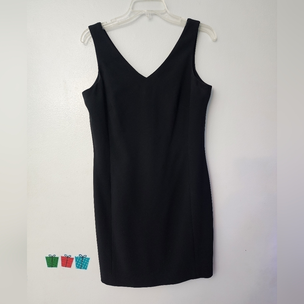 Jones New York Black V Neck Dress Size 6 - Picture 1 of 7